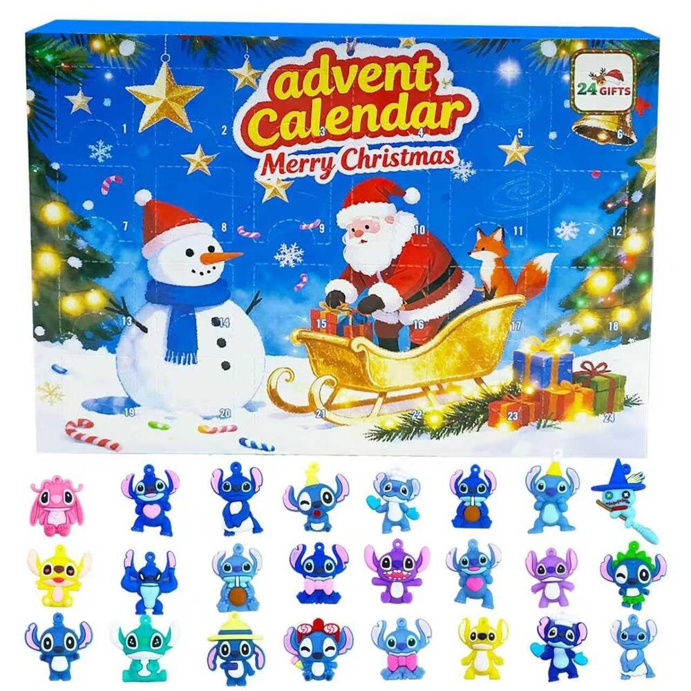 Disney Stitch Advent Calendar 24 Gifts Christmas Countdown Mini Figures Toys